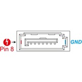 DeLOCK Connector SATA 6 Gb/s plug 8 pin power stekker Geel