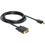 DeLOCK DisplayPort naar DVI 24+1 kabel, 3 m Zwart