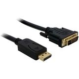 DeLOCK DisplayPort naar DVI 24+1 kabel adapter Zwart, 2 meter