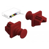 DeLOCK Dust Cover voor RJ-45-poort beschermdop Donkerrood, 10 stuks