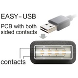 DeLOCK EASY-USB 2.0 Type-A male > EASY-USB 2.0 Type Micro-B male  kabel Zwart, 2 meter