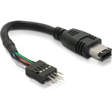 DeLOCK FireWire A > pinheader kabel Zwart
