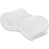 DeLOCK Gevlochten sleeve met klittenband slang Wit, 2m x Ø 19 mm