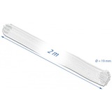 DeLOCK Gevlochten sleeve met klittenband slang Wit, 2m x Ø 19 mm