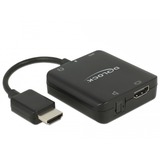 DeLOCK HDMI Audio Extractor 4K 60 Hz compact adapter Zwart