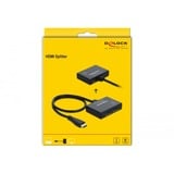 DeLOCK HDMI Splitter 1 x HDMI in > 2 x HDMI out 4K 60 Hz Zwart