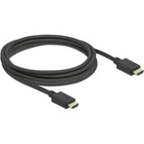 DeLOCK High Speed HDMI kabel Zwart, 2,5 meter, 8K 60Hz, 48 Gbps