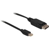 DeLOCK Kabel Mini-DisplayPort > DisplayPort adapter Zwart, 5 meter