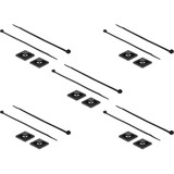 DeLOCK Kabelbinderbevestiging 30 x 30 mm met kabelbinders L 200 x B 4,8 mm Zwart, 10 stuks