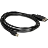 DeLOCK Mini-DisplayPort naar DisplayPort kabel Zwart, 1 meter