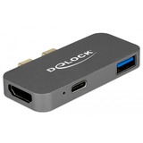 DeLOCK Mini dockingstation voor Macbook 5K Grijs