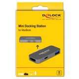 DeLOCK Mini dockingstation voor Macbook 5K Grijs