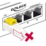 DeLOCK Patchkabel RJ-45 Secure met Cat.6a Wit, 85331, 1 meter