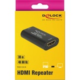 DeLOCK Repeater HDMI 4K 60 Hz Zwart