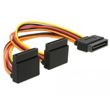 DeLOCK SATA 15 pin power > 2 x SATA 15 pin power kabel 0,15 meter