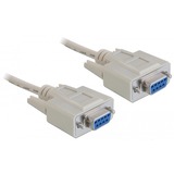 DeLOCK Seriële nulmodem-kabel 9 pin naar 9 pin Grijs