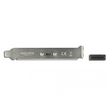 DeLOCK Slotbeugel 1x USB-C slotplaatje Zwart, 0,5 meter