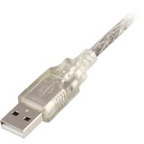 DeLOCK USB-A 2.0 > USB-B kabel Transparant, 0,5 meter