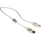 DeLOCK USB-A 2.0 (male) naar USB-B (male) kabel Transparant, 0,5 meter