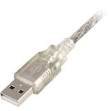 DeLOCK USB-A 2.0 (male) naar USB-B (male) kabel Transparant, 0,5 meter