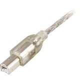 DeLOCK USB-A 2.0 (male) naar USB-B (male) kabel Transparant, 0,5 meter