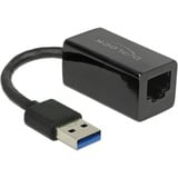 DeLOCK USB-A 3.2 Gen 1 naar RJ-45 Gigabit LAN adapter Zwart, 10/100/1000 Mbps