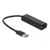 DeLOCK USB-A > 2,5 Gigabit LAN adapter Zwart, 0,15 meter