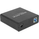 DeLOCK USB-B 3.2 Gen 1 naar 4x Gigabit LAN RJ-45 adapter Zwart