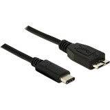 DeLOCK USB-C 3.1 > USB 3.1 micro-USB kabel Zwart, 1 meter, USB 3.1 Gen 2