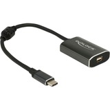 DeLOCK USB-C naar Mini DisplayPort adapter Donkergrijs, Power Delivery
