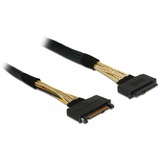 DeLOCK U.2 SFF-8639 male > U.2 SFF-8639 female verlengkabel Zwart, 0,5 meter