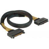 DeLOCK U.2 SFF-8639 male > U.2 SFF-8639 female verlengkabel Zwart, 0,5 meter