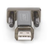 Digitus 9-pin serieel naar USB-A 2.0 adapter Zwart