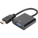 Digitus HDMI naar VGA + 3.5 mm jack 4-polig adapter Zwart