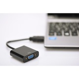 Digitus HDMI naar VGA + 3.5 mm jack 4-polig adapter Zwart