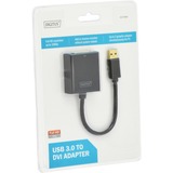 Digitus USB 3.0 naar DVI Adapter Zwart