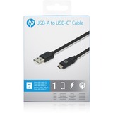 HP USB-A > USB-C kabel Zwart, 1 meter