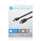 HP USB-A naar USB-B kabel 1m Zwart