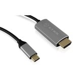 ICY BOX IB-CB020-C - USB-C naar HDMI adapterkabel Zwart, 1,8 meter