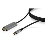 ICY BOX IB-CB020-C - USB-C naar HDMI adapterkabel Zwart, 1,8 meter
