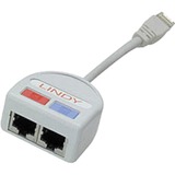 Lindy Port Doubler UTP splitterkabel Grijs,  2x snel Ethernet 10/100