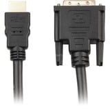 Sharkoon HDMI naar DVI-D adapterkabel Zwart, 5 meter, Dual-Link