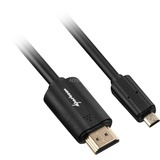 Sharkoon HDMI naar micro-HDMI 2.0 kabel Zwart, 1,5 meter, 4K