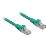 Sharkoon Patchkabel SFTP, RJ-45 met Cat.6a Groen, 0,5 meter, Halogeenvrij