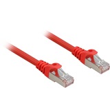 Sharkoon Patchkabel SFTP, RJ-45 met Cat.6a Rood, 0,25 meter, Halogeenvrij