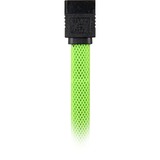 Sharkoon Sata III 90° sleeve kabel Groen, 0,3 meter