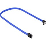 Sharkoon Sata III 90° sleeve kabel Blauw, 0,3 meter