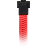 Sharkoon Sata III 90° sleeve kabel Rood, 0,45 meter