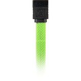 Sharkoon Sata III 90° sleeve kabel Groen, 0,45 meter