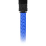 Sharkoon Sata III 90° sleeve kabel Blauw, 0,45 meter